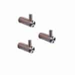 WillieJan Handdoekhaken Kledinghaken 73040003 - Set 3 Haken - Geborsteld RVS