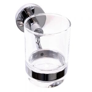 Bekerhouder enkel verchroomd Messing