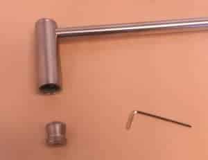 Handdoekrek enkel geborsteld RVS