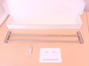 WillieJan handdoekenrek dubbel 7302 - Geborsteld RVS - stangen