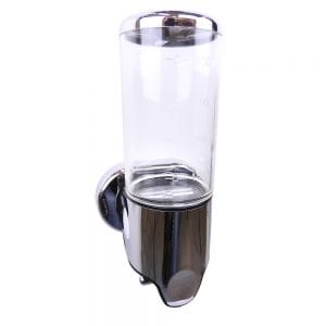 Zeep dispenser transparant met chroom 400 ml