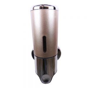 Zeep dispenser goudkleurig met chroom 400 ml