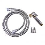 WillieJan Toiletdouche Set A2001 - Verchroomd Messing - Met goudkleurige Accenten - Set; Knijphanddouche, Slang en Ophangbeugeltje