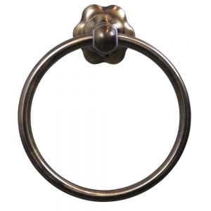 Handdoekring antiek look Messing