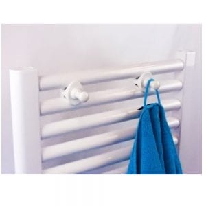 WillieJan Radiator handdoekenhaak 901W - Wit - set 2 stuks - Radiatorbevestiging - Zonder boren