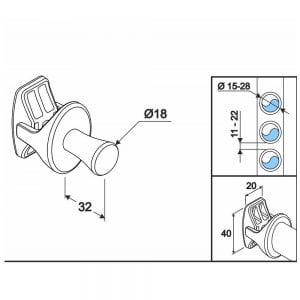 WillieJan Radiator handdoekenhaak 901W - Wit - set 2 stuks - Radiatorbevestiging - Zonder boren
