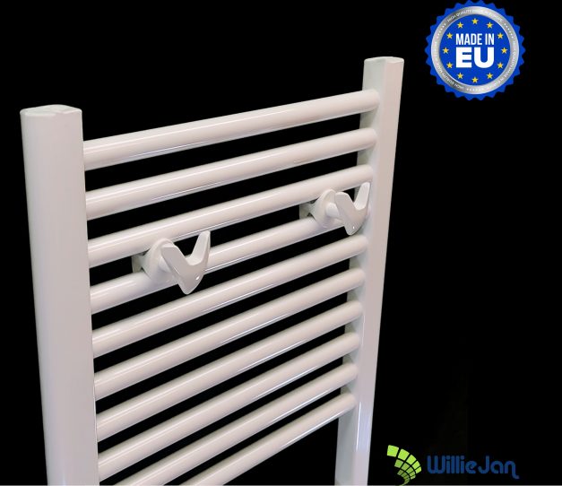 WillieJan Dubbele Radiator Handdoek haakjes 910W - Wit - set 2 stuks dubbele radiator haakjes - Radiatorbevestiging - Zonder boren - Afbeelding 2