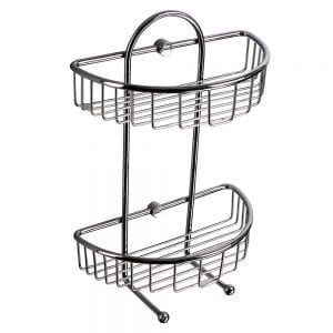 WillieJan Bad Doucherekje KD-5121 - 2 niveaus's - Wandbevestiging - Hoogwaardig Messing - Verchroomd