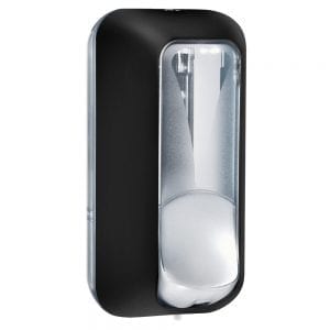 Marplast zeepdispenser A89101NE - Professionele kwaliteit - Zwart met Transparant - 550 ml - Geschikt voor openbare ruimten