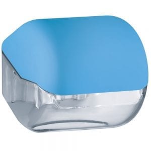 Marplast toiletpapier houder A61900AZ - Blauw met transparant - geschikt voor traditionele Rollen toiletpapier