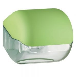 Marplast toiletpapier houder A61900VE - Groen met transparant - geschikt voor traditionele Rollen toiletpapier