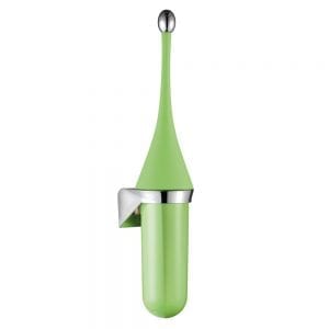 Marplast Toiletborstel A65801VE- Muurbevestiging - Groen met chroom - vervangbare nylon borstel kop