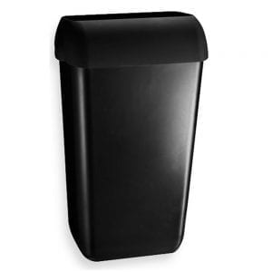 WillieJan Marplast afvalbak - Zwart - 23 liter - met hidden cover - muurbevestiging of vrijstaand