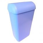 WillieJan Marplast afvalbak -Blauw - 23 liter - met hidden cover - muurbevestiging of vrijstaand