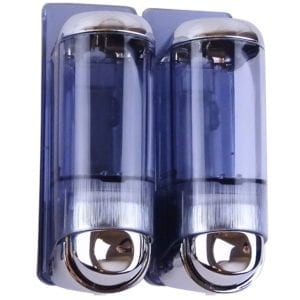 Marplast zeepdispenser 8652 - Professionele kwaliteit - Chroom met Transparant - Inhoud 2 x 170 ml
