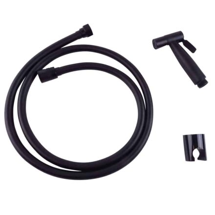 WillieJan Knijp handdouche Set 2028 – RVS – Zwart – Sprayer, Slang en Ophangbeugeltje Bidet sprayers | Knijp handdouches sets WillieJan