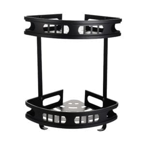 WillieJan Bad Doucherekje 42603 - 2 niveau's - Hoekbevestiging - Aluminium - Zwart