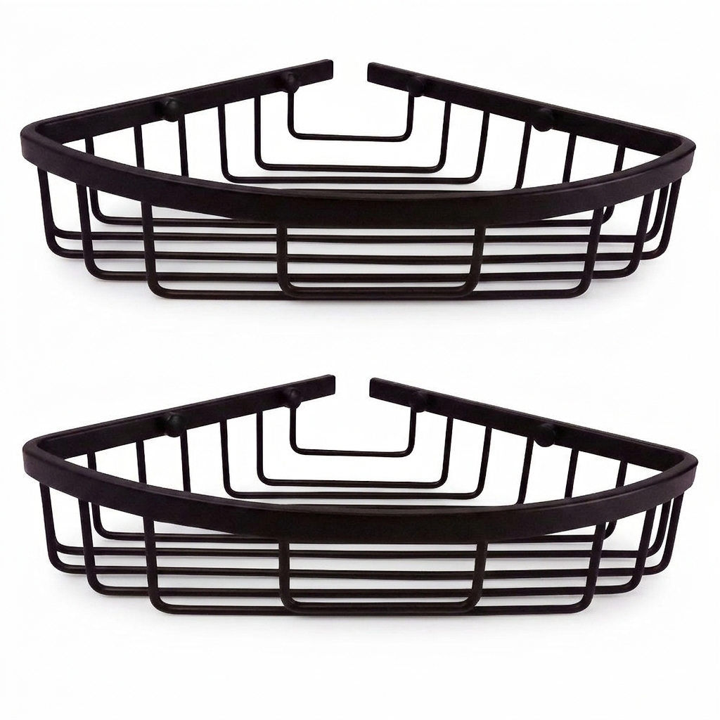 WillieJan Bad Doucherekje 66911 – Set 2 stuks – Aluminium – Zwart WillieJan® WillieJan WillieJan Bad Doucherekje 66911 – Set 2 stuks – Aluminium – Zwart Douche rekjes WillieJan