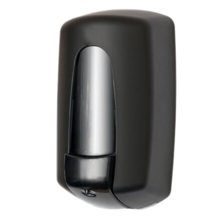 WillieJan zeepdispenser 70601ZW – Professionele kwaliteit – Mat zwart met Transparant – 900 ml – Geschikt voor openbare ruimten Professionele Zeepdispensers WillieJan